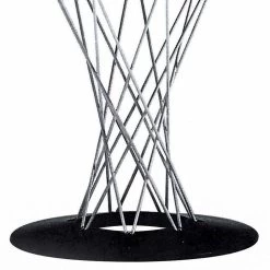 Mesa De Comedor Con Tapa Redonda En Laminado Negro Made In Italy - Plaza -Tienda De Decoración tavolo da pranzo con piano rotondo in laminato nero made in italy plaza 2