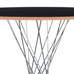 Mesa De Comedor Con Tapa Redonda En Laminado Negro Made In Italy - Plaza -Tienda De Decoración tavolo da pranzo con piano rotondo in laminato nero made in italy plaza 3