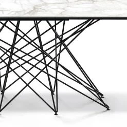 Mesa De Comedor De Cerámica Y Metal Made In Italy - Bonaldo Octa -Tienda De Decoración tavolo da pranzo in ceramica e metallo realizzato in italia bonaldo octa 10