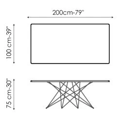 Mesa De Comedor De Cerámica Y Metal Made In Italy - Bonaldo Octa -Tienda De Decoración tavolo da pranzo in ceramica e metallo realizzato in italia bonaldo octa 13