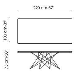 Mesa De Comedor De Cerámica Y Metal Made In Italy - Bonaldo Octa -Tienda De Decoración tavolo da pranzo in ceramica e metallo realizzato in italia bonaldo octa 14