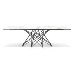 Mesa De Comedor De Cerámica Y Metal Made In Italy - Bonaldo Octa