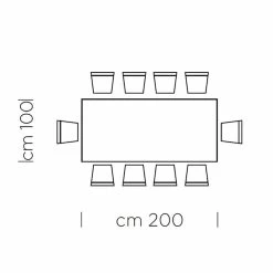 Mesa De Comedor En Laminado HPL Y Acero Precioso Made In Italy - Settimmio -Tienda De Decoración tavolo da pranzo in laminato hpl e acciaio made in italy pregiato settimmio 6