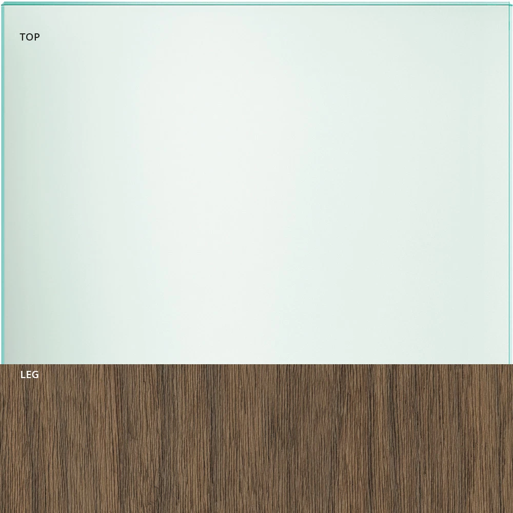 Mesa De Comedor En Vidrio Y Patas En Roble O Nogal Canaletto - Aschio 5 Mesa De Comedor En Vidrio Y Patas En Roble O Nogal Canaletto - Aschio - Imagen 4