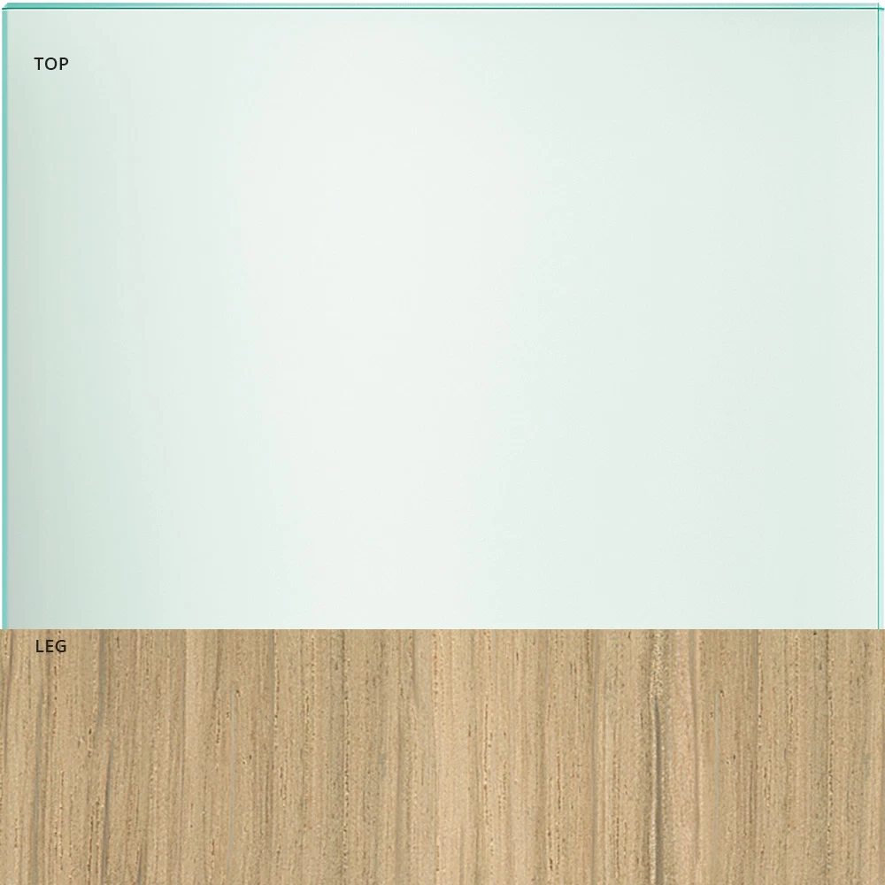 Mesa De Comedor En Vidrio Y Patas En Roble O Nogal Canaletto - Aschio 6 Mesa De Comedor En Vidrio Y Patas En Roble O Nogal Canaletto - Aschio - Imagen 5