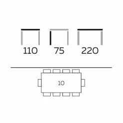 Mesa De Comedor De Lujo, Tapa De Vidrio Biselado Ahumado Made In Italy - Macro -Tienda De Decoración tavolo da pranzo moderno in vetro fume bisellato e metallo made in italy macro 2