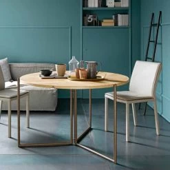 Mesa De Comedor Plegable Moderna En Madera Y Metal Made In Italy - Menelao