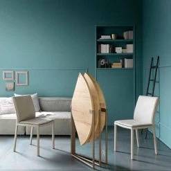 Mesa De Comedor Plegable Moderna En Madera Y Metal Made In Italy - Menelao -Tienda De Decoración tavolo da pranzo pieghevole moderno in legno e metallo made in italy menelao 16