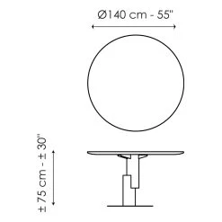 Mesa De Comedor Redonda En Mármol Y Metal Made In Italy - Bonaldo Innesti -Tienda De Decoración tavolo da pranzo rotondo in marmo e metallo made in italy bonaldo innesti 10