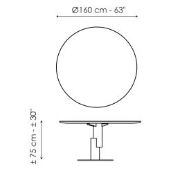 Mesa De Comedor Redonda En Mármol Y Metal Made In Italy - Bonaldo Innesti -Tienda De Decoración tavolo da pranzo rotondo in marmo e metallo made in italy bonaldo innesti 11