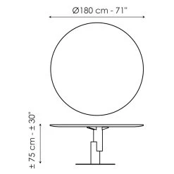 Mesa De Comedor Redonda En Mármol Y Metal Made In Italy - Bonaldo Innesti -Tienda De Decoración tavolo da pranzo rotondo in marmo e metallo made in italy bonaldo innesti 12