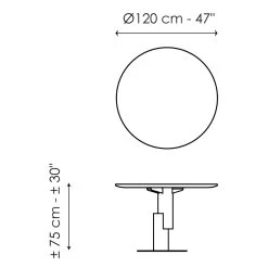 Mesa De Comedor Redonda En Mármol Y Metal Made In Italy - Bonaldo Innesti -Tienda De Decoración tavolo da pranzo rotondo in marmo e metallo made in italy bonaldo innesti 9