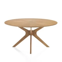 Mesa De Comedor Redonda En MDF Chapado Y Madera Maciza - Fulmine 18 Mesa De Comedor Redonda En MDF Chapado Y Madera Maciza - Fulmine -Tienda De Decoración tavolo da pranzo rotondo in mdf impiallacciato e legno massello fulmine 5