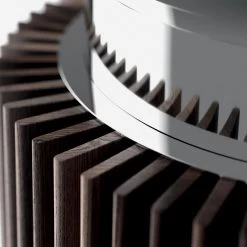 Mesa De Comedor Redonda De Vidrio Ahumado Con Base De Madera Made In Italy - Rondo -Tienda De Decoración tavolo da pranzo rotondo in vetro fume con base in legno made in italy rondo 2