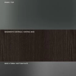 Mesa De Comedor Redonda De Vidrio Ahumado Con Base De Madera Made In Italy - Rondo -Tienda De Decoración tavolo da pranzo rotondo in vetro fume con base in legno made in italy rondo 5