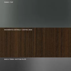 Mesa De Comedor Redonda De Vidrio Ahumado Con Base De Madera Made In Italy - Rondo -Tienda De Decoración tavolo da pranzo rotondo in vetro fume con base in legno made in italy rondo 6