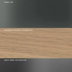 Mesa De Comedor Redonda De Vidrio Ahumado Con Base De Madera Made In Italy - Rondo -Tienda De Decoración tavolo da pranzo rotondo in vetro fume con base in legno made in italy rondo 7