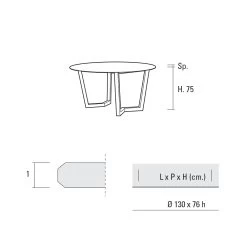 Mesa De Comedor Redonda De Metal Y Hpl Laminado Made In Italy - Bastiano -Tienda De Decoración tavolo da pranzo rotondo metallo e hpl stratificato made in italy bastiano 11