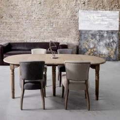 Mesa De Comedor Redonda Extensible A 272 Cm En Madera Homemotion - Guglio -Tienda De Decoración tavolo da pranzo tondo allungabile a 272 cm in legno homemotion guglio 2
