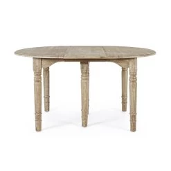 Mesa De Comedor Redonda Extensible A 272 Cm En Madera Homemotion - Guglio -Tienda De Decoración tavolo da pranzo tondo allungabile a 272 cm in legno homemotion guglio 4
