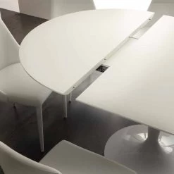 Mesa De Comedor Redonda Extensible Hasta 170 Cm Topeka, Diseño Moderno -Tienda De Decoración tavolo da pranzo tondo allungabile fino 170 cm topeka design moderno 2