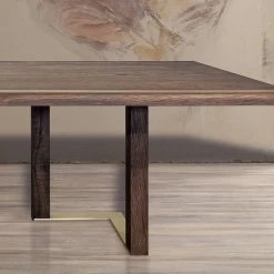 Mesa De Salón Con Estructura En Roble Anudado Made In Italy - Giusy -Tienda De Decoración tavolo da soggiorno con struttura in legno di rovere nodato made in italy giusy 10
