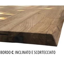 Mesa De Salón Con Estructura En Roble Anudado Made In Italy - Giusy -Tienda De Decoración tavolo da soggiorno con struttura in legno di rovere nodato made in italy giusy 5