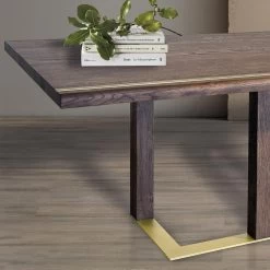 Mesa De Salón Con Estructura En Roble Anudado Made In Italy - Giusy -Tienda De Decoración tavolo da soggiorno con struttura in legno di rovere nodato made in italy giusy 8