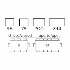 Mesa Extensible De Lujo Hasta 294 Cm Con Tablero De Gres Made In Italy - Cirio -Tienda De Decoración tavolo design allungabile fino a 294 cm con piano in gres made in italy cirio 6