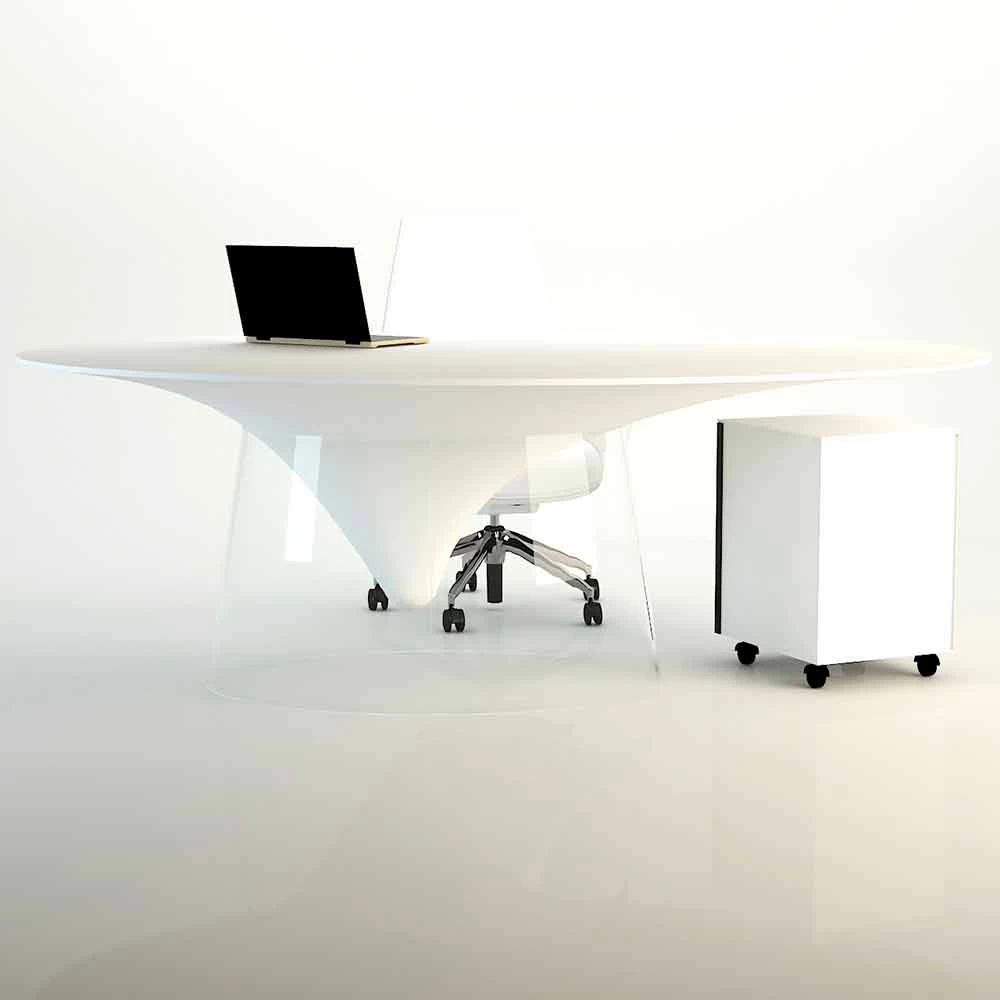 Mesa De Diseño Con Base De Cristal Hecha En Italia, Teggiano 4 Mesa De Diseño Con Base De Cristal Hecha En Italia, Teggiano - Imagen 2
