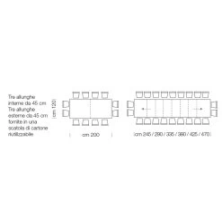 Mesa Extensible De Madera Laminada Hasta 470 Cm Made In Italy - Gordito -Tienda De Decoración tavolo in legno laminato allungabile fino a 470 cm made in italy gordito 10
