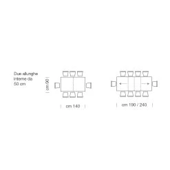 Mesa Extensible De Madera Laminada Hasta 470 Cm Made In Italy - Gordito -Tienda De Decoración tavolo in legno laminato allungabile fino a 470 cm made in italy gordito 2