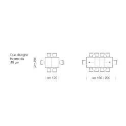 Mesa Extensible De Madera Laminada Hasta 470 Cm Made In Italy - Gordito -Tienda De Decoración tavolo in legno laminato allungabile fino a 470 cm made in italy gordito