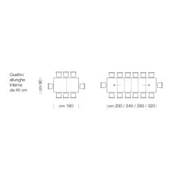 Mesa Extensible De Madera Laminada Hasta 470 Cm Made In Italy - Gordito -Tienda De Decoración tavolo in legno laminato allungabile fino a 470 cm made in italy gordito 6
