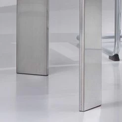 Mesa De Comedor De Diseño Moderno 190x100cm De Piedra Travertina Pompilio 8 Mesa De Comedor De Diseño Moderno 190x100cm De Piedra Travertina Pompilio -Tienda De Decoración tavolo in pietra travertino con gambe in acciaio lucido pompilio 2