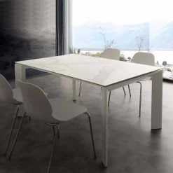 Mesa Extensible De Vitrocerámica Hasta 240 Cm Terni -Tienda De Decoración tavolo in vetroceramica allungabile a libro fino a 240 cm terni 4