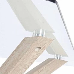 Mesa De Comedor Con Tapa De Cristal Templado Homemotion - Denda -Tienda De Decoración tavolo per sala da pranzo con piano in vetro temperato homemotion denda 7