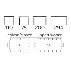 Mesa De Comedor Extensible Hasta 294 Cm En Gres Y Metal Made In Italy - Nuzzio -Tienda De Decoración tavolo pranzo allungabile fino a 294 cm in gres e metallo made in italy nuzzio 12