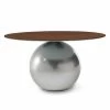 Mesa Redonda De Diseño Con Tapa De Madera Made In Italy - Bonaldo Circus -Tienda De Decoración tavolo rotondo di design con piano in legno made in italy bonaldo circus 5