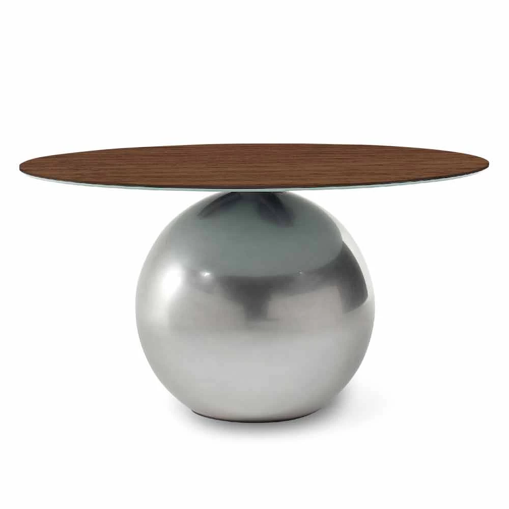 Mesa Redonda De Diseño Con Tapa De Madera Made In Italy - Bonaldo Circus 3 Mesa Redonda De Diseño Con Tapa De Madera Made In Italy - Bonaldo Circus