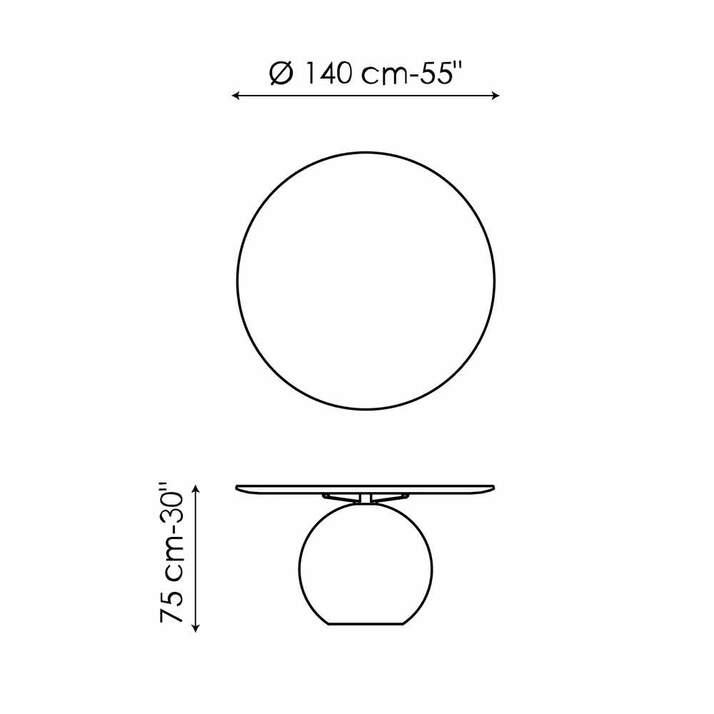Mesa Redonda De Diseño Con Tapa De Madera Made In Italy - Bonaldo Circus 7 Mesa Redonda De Diseño Con Tapa De Madera Made In Italy - Bonaldo Circus - Imagen 5