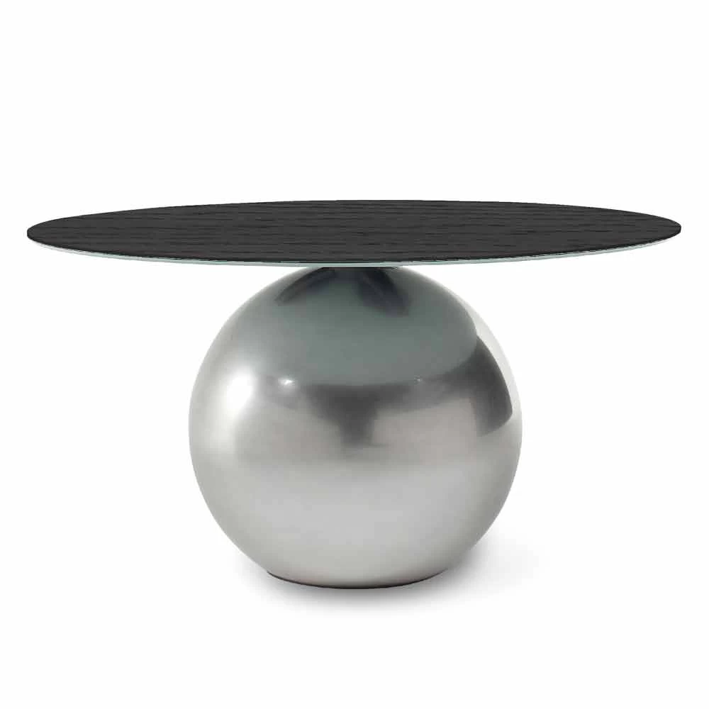 Mesa Redonda De Diseño Con Tapa De Madera Made In Italy - Bonaldo Circus 5 Mesa Redonda De Diseño Con Tapa De Madera Made In Italy - Bonaldo Circus - Imagen 3