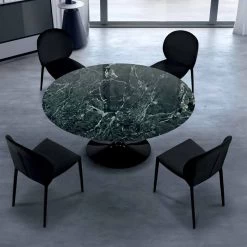 Mesa Redonda Moderna En Mármol De Carrara Y Marquinia Hecho En Italia - Dollars -Tienda De Decoración tavolo rotondo moderno in marmo di carrara e marquinia made in italy dollars 2