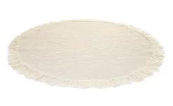 Alfombras Redondeadas - Pike (cream) -Tienda De Decoración ullmatta pike cream round fringes.cream wool carpet ullmatta wollteppich 02r.jpg