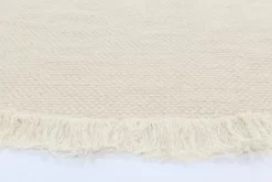 Alfombras Redondeadas - Pike (cream) -Tienda De Decoración ullmatta pike cream round fringes.cream wool carpet ullmatta wollteppich 03r.jpg